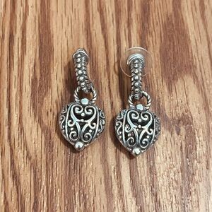Brighton Silver Heart Earrings